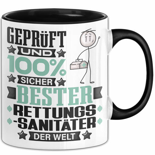 Rettungssanitäter Geschenk Lustiger Spruch für Rettungssanitäter Geschenkidee Bester Rettungssanitäter Der Welt Schwarz Trendation