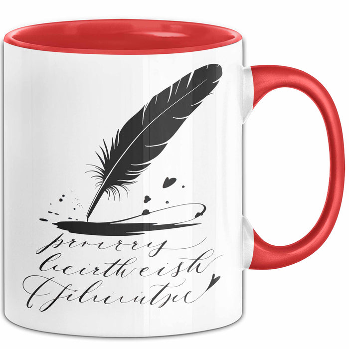 Dichter Tasse Geschenkidee für Reim und Versliebhaber Rot Trendation