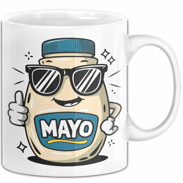 Mayo Süchtiger Tasse Geschenkidee für Cremiger Aufstrich Fan Weiß Trendation