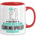 Curling-Spieler Geschenk Tasse So Gut Kann Nur Ein Curling-Spieler Aussehen Geschenkidee Kaffee-Becher Rot Trendation