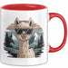 Alpaka Liebhaber Tasse Geschenkidee für Tierfreunde Rot Trendation