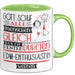 EDM-Enthusiastin Geschenk Becher Tasse Gott Schuf Alle Menschen Gleich Nur Die Besten Durfeten EDM-Enthusiastin Werden Geschenkidee Lustig Grün Trendation