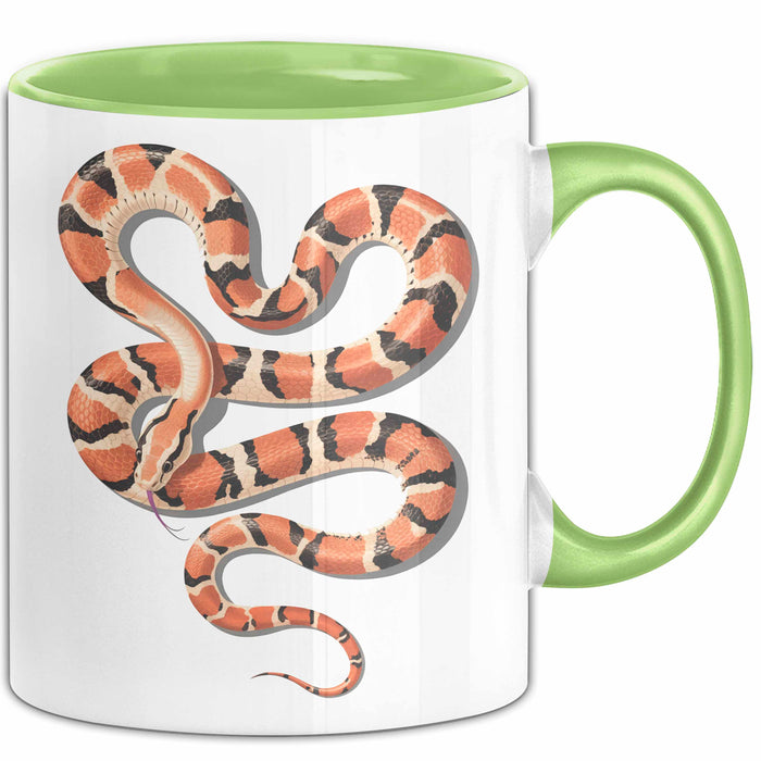 Reptil Schlange Tier Tasse Geschenk Lustige Geschenkidee Spruch Grün Trendation