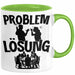 Poker Tasse Geschenk für Poker-Spieler Männer Geschenkidee Problem und Lösung Poker Spielen Kartenspielen Grün Trendation