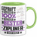 Zipliner Geschenk Lustiger Spruch für Zipliner Geschenkidee Bester Zipliner Der Welt Grün Trendation