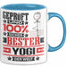 Yogi Geschenk Lustiger Spruch für Yogi Geschenkidee Bester Yogi Der Welt Blau Trendation
