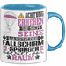 Fallschirmspringer Geschenk Tasse Lustiger Spruch Erheben Sie Sich Der Fallschirmspringer Betritt den Raum Blau Trendation