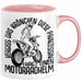 Motorradfahrerin Geschenk Tasse Frauen Motorrad Vergiss Das Krönchen Diese Prinzessin Trägt Einen Motorradhelm Rosa Trendation