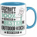 Outdoor-Koch Geschenk Lustiger Spruch für Outdoor-Koch Geschenkidee Bester Outdoor-Koch Der Welt Blau Trendation