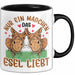 Esel-Liebhaberin Tasse Geschenk Mädchen Frauen Esel-Liebhaber Geschenkidee Becher Trendation
