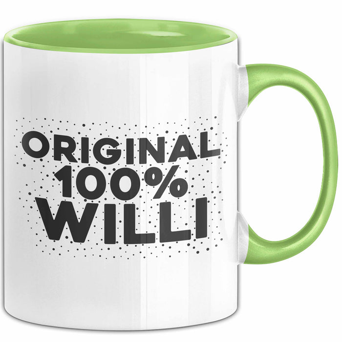 Willi Tasse Original 100% Willi Geschenk Grün Trendation