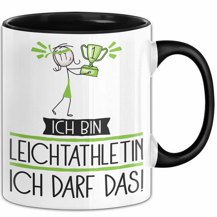 Geschenk für Leichtathletin Tasse Lustige Geschenkidee Geburtstag Ich Bin Leichtathletin Ich Darf Das Trendation