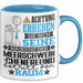 Meerschweinchenfreund Geschenk Tasse Lustiger Spruch Erheben Sie Sich Der Meerschweinchenfreund Betritt den Raum Blau Trendation
