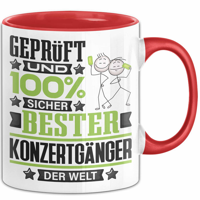Konzertgänger Geschenk Lustiger Spruch für Konzertgänger Geschenkidee Bester Konzertgänger Der Welt Rot Trendation