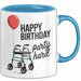 Geburtstagsfeier Tasse Geschenk Lustige Geschenkidee Spruch Alles Gute Zum Geburtstag Feier Richtig Blau Trendation
