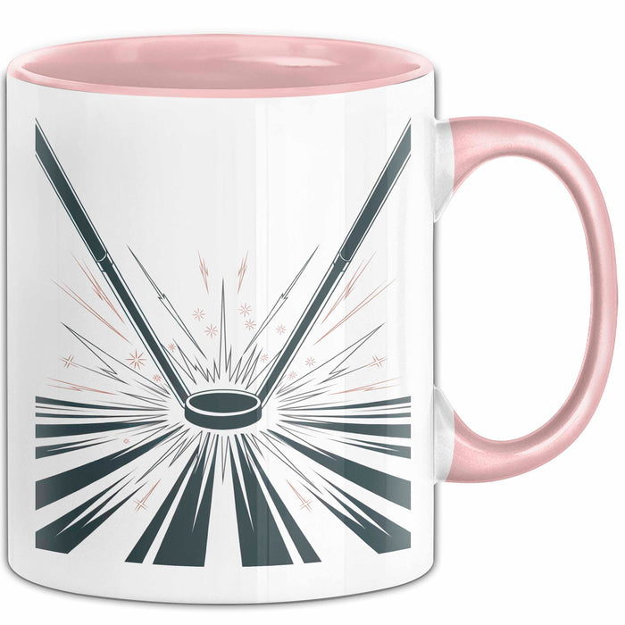 Eishockey Spieler Tasse Geschenk Lustige Geschenkidee Spruch Für Eisbahn Krieger Rosa Trendation