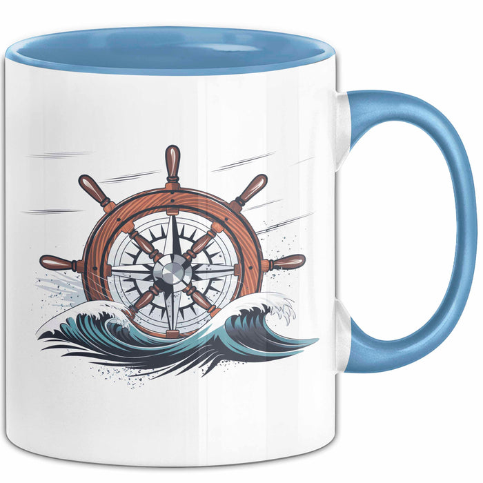 Schiffskapitän Tasse Geschenk Lustige Geschenkidee Spruch Für See Führer Blau Trendation
