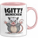 Sarkastischer Sarkasmus Introvertierter Tasse Geschenk Lustige Geschenkidee Spruch Igitt Menschen Rosa Trendation