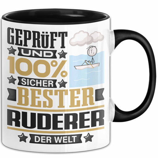Ruderer Geschenk Lustiger Spruch für Ruderer Geschenkidee Bester Ruderer Der Welt Schwarz Trendation