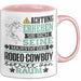 Rodeo-Cowboy Geschenk Tasse Lustiger Spruch Erheben Sie Sich Der Rodeo-Cowboy Betritt den Raum Rosa Trendation
