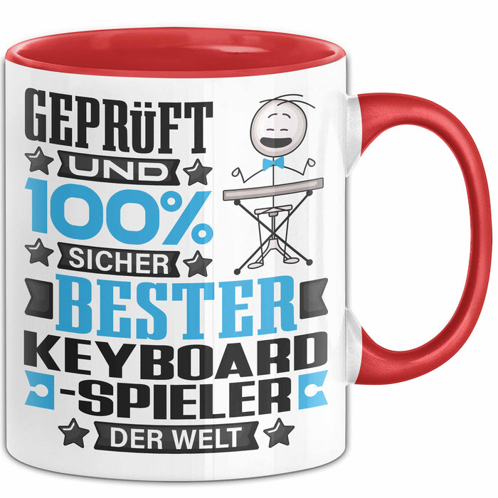 Keyboard-Spieler Geschenk Lustiger Spruch für Keyboard-Spieler Geschenkidee Bester Keyboard-Spieler Der Welt Rot Trendation