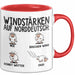 Schaf Tier Bauer Norddeutschland Tasse Becher Geschenk Lustige Geschenkidee Spruch Windstärken Auf Norddeutsch Rot Trendation