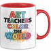 Kunstliebhaber Kunstlehrer Künstler Tasse Geschenk Lustige Geschenkidee Spruch Kunstlehrer Färben Die Welt Rot Trendation