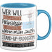 Stand-Up-Paddlerin Tasse Geschenk Spruch Wer Will Schon Prinzessin Sein Wenn Man Auch Stand-Up-Paddlerin Sein Kann Blau Trendation
