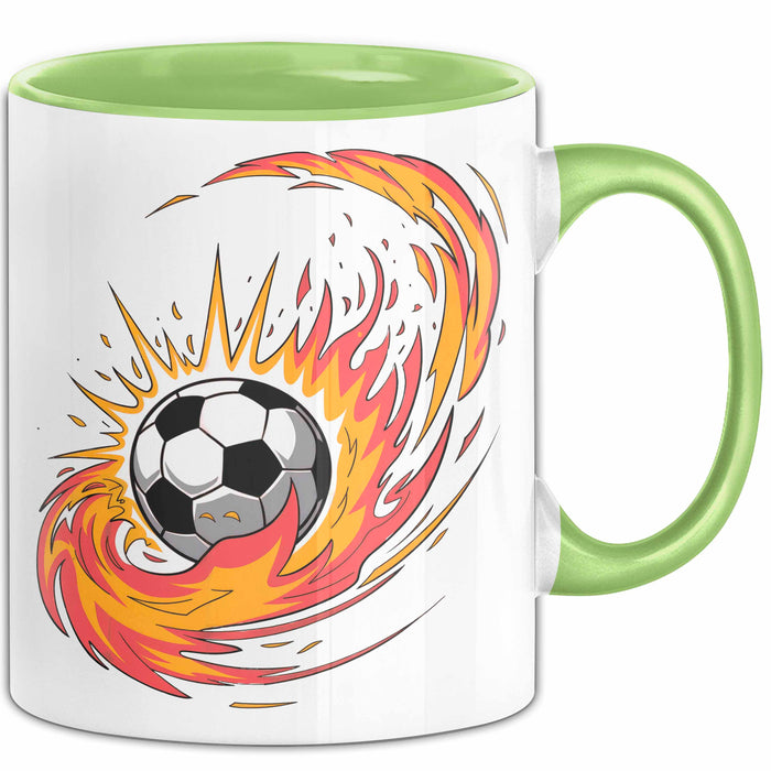 Fußballfan Tasse Geschenkidee für Fußballliebhaber Grün Trendation