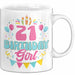 21. Geburtstag Tasse Frauen Mädchen Geschenkidee Lustig 21 Birthday Girl Lustiger Spruch Weiß Trendation