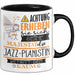 Jazz-Pianistin Tasse Geschenk Lustiger Spruch Bitte Erheben Sie Sich Seine Majestät Die Jazz-Pianistin Betritt Den Raum Schwarz Trendation
