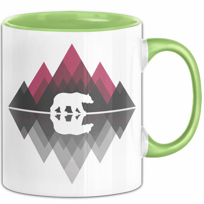 Bär Tier Liebhaber Tasse Becher Geschenk Lustige Geschenkidee Spruch Grün Trendation