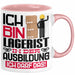 Lagerist Ausbildung Tasse Geschenk Ich Bin Lagerist In Der Ausbildung Ich Darf Das Geschenkidee Spruch Rosa Trendation