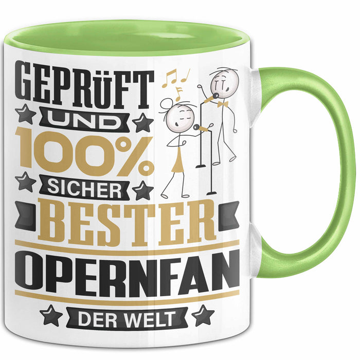 Opernfan Geschenk Lustiger Spruch für Opernfan Geschenkidee Bester Opernfan Der Welt Grün Trendation