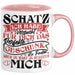 Valentinstag Tasse Geschenk für Ihn Sie Männer Für Paare Freundin Geschenkidee Kaffee-Becher Liebe Ich Hab Versucht Für Dich Das Geschenk Zu Finden Aber Du Hast Ja Bereits Mich Rosa Trendation