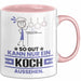 Koch Geschenk Tasse So Gut Kann Nur Ein Koch Aussehen Geschenkidee Kaffee-Becher Rosa Trendation
