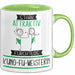 Kung-Fu-Meisterin Tasse Geschenk Becher Stark Attraktiv Furchtlos Kung-Fu-Meisterin Lustige Geschenkidee Grün Trendation