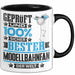 Modellbahnfan Geschenk Lustiger Spruch für Modellbahnfan Geschenkidee Bester Modellbahnfan Der Welt Schwarz Trendation