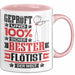 Flötist Geschenk Lustiger Spruch für Flötist Geschenkidee Bester Flötist Der Welt Rosa Trendation