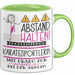 Karatesportlerin Tasse Geschenk Lustig Abstand Halten Hochleistungs-Karatesportlerin Mit Drang Zur Perfektion Bei Der Arbeit Grün Trendation