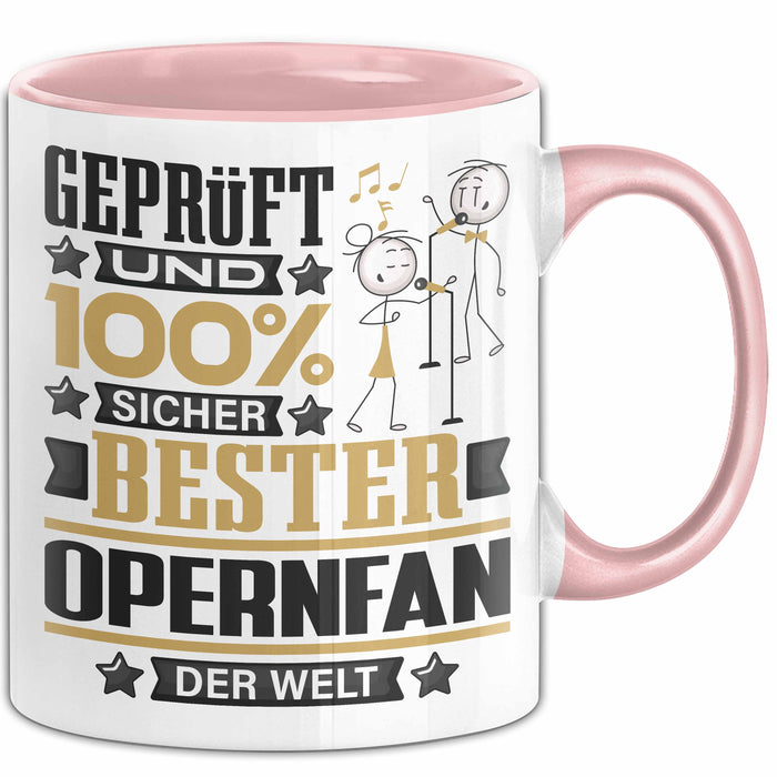 Opernfan Geschenk Lustiger Spruch für Opernfan Geschenkidee Bester Opernfan Der Welt Rosa Trendation