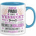 Kollegin Abschied Tasse Geschenk Abschiedsgeschenk Humorvoll Blau Trendation
