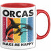 Orcas Tasse Geschenk Wale Wal Liebhaber Geschenkidee Retro Becher Rot Trendation