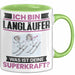 Langläufer Tasse Geschenk für Langläufer Geburtstag Lustiger Spruch Kaffee-Becher Was Ist Deine Superkraft Grün Trendation