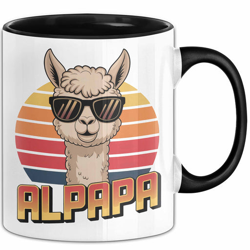 Vatertag Tasse Geschenk Alpapa Alpaka für Papa Spruch Trendation