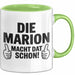 Marion Tasse Geschenk Die Marion Macht Dat Schon Geschenkidee Becher mit Name Grün Trendation