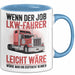 Lkw Fahrer Trucker Tasse Geschenk Lustige Geschenkidee Spruch Wenn Der Job Lkw Fahrer Leicht Wäre Würde Man Ihn Disponent Nennen Blau Trendation