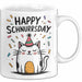 Geburtstagsfeier Katze Tasse Geschenk Lustige Geschenkidee Spruch Happy Schnurrsday Weiß Trendation