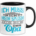 Opa Tasse Geschenk Ich Muss Nicht Nein Sagen Geschenkdiee Großvater Becher Schwarz Trendation