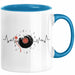 Schallplatte Geschenk Vinyl Herzschlag Vintage Retro Musik DJ Geschenk Kaffee-Becher Blau Trendation